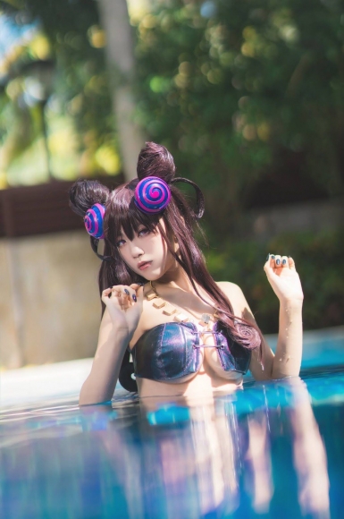 Mizuyon aqua purple Shikibu swimsuit018