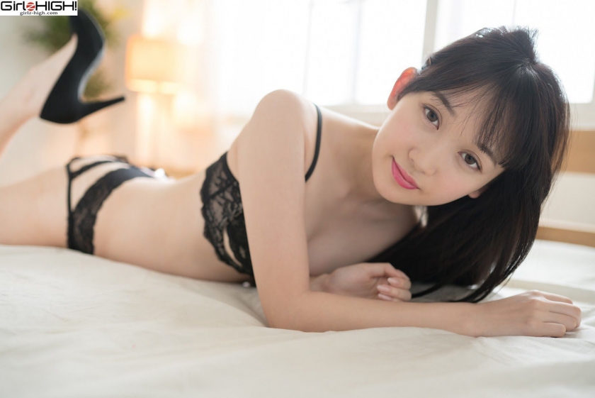 Mai Nanase black underwear image018