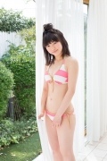 Beautiful girl idol pink and white bikini040