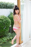 Beautiful girl idol pink and white bikini054