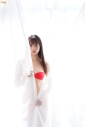 Slender beauty body Asuka Hanamura red tube top bikini002