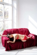 Slender beauty body Asuka Hanamura red tube top bikini009