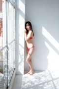 Slender beauty body Asuka Hanamura red tube top bikini015
