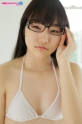 Maya Saotome Glasses Girl White String Bikini006