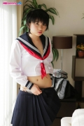 Ayaka Kasuga Sailor suit undressing white swimsuit white bikini string bikini005