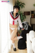 Ayaka Kasuga Sailor suit undressing white swimsuit white bikini string bikini008