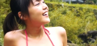 Arimura Kasumi Pure Water Wear Capture in a Red Bikini001