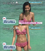 Actress and model Kiko Mizuharas constricted swimsuit gravure011