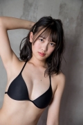 Satina Kashiwagi bikini picture black swimsuit bra white bathing suit pants034
