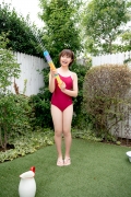 Asahina Saya red school swimsuit016