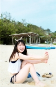 Popular voice actor Marei Uchida in a swimsuit in Okinawa018