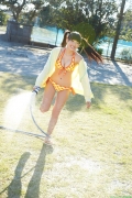 Black top beauty girl Hikari Shiina swimsuit bikini gravure035