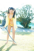 Black top beauty girl Hikari Shiina swimsuit bikini gravure037