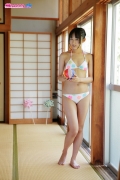 Riri Hoshino swimsuit gravure yukata flower pattern bikini016