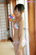 Riri Hoshino swimsuit gravure yukata flower pattern bikini022