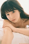 Rie Kaneko gravure in white lingerie bed and bath016
