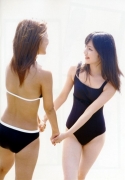 Sayumi Michishige Rika Ishikawa Black Swimsuit Black Bikini Images005