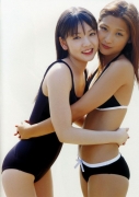 Sayumi Michishige Rika Ishikawa Black Swimsuit Black Bikini Images007