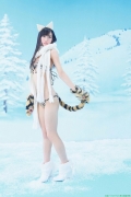 Nana Shirais leopard print bikini gravure007