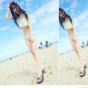Moeimi Yamada high school girl model in fresh bikini030