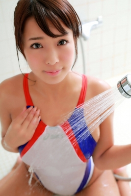 Rina Hashimoto swimsuit picture asics blue red white007