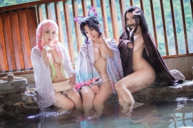 Cosplay Hot Springs Nude Bathing Blade of the Annihilation Kanadeko Kamon Kanaye Butterfly Mitsuri Ganroji007