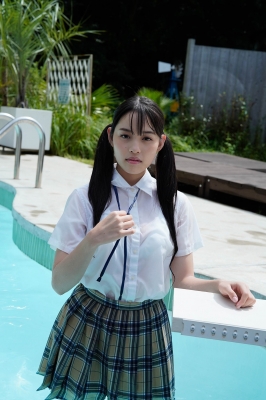 Reia Inoko School Uniform Pool White Swimsuit Bikini 2021001