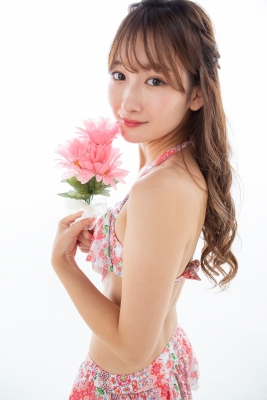 Asami Kondo Swimsuit Gravure Floral Pattern Bikini 2021014