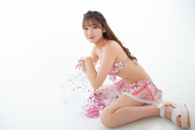 Asami Kondo Swimsuit Gravure Floral Pattern Bikini 2021026