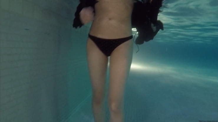 Sakakura Ando Night Pool Black Bikini Black Bikini 050