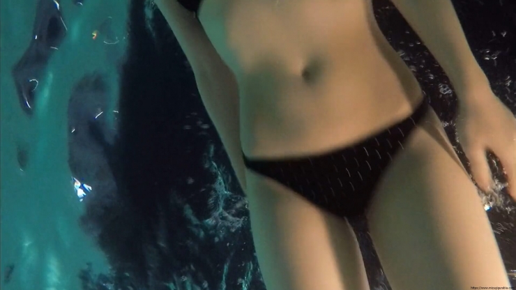 Sakakura Ando Night Pool Black Bikini Black Bikini 098