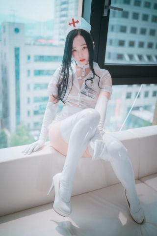 Sexy Nurse White Swimsuit Bikini Korean Beauty03