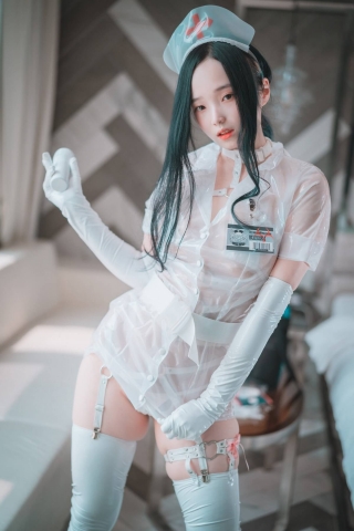 Sexy Nurse White Swimsuit Bikini Korean Beauty13