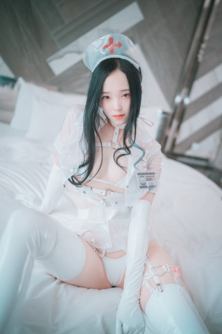 Sexy Nurse White Swimsuit Bikini Korean Beauty33