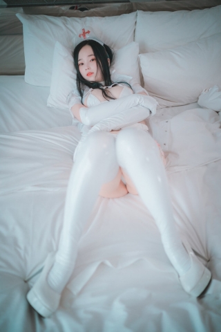 Sexy Nurse White Swimsuit Bikini Korean Beauty42