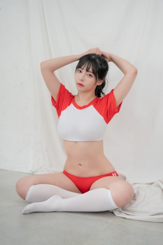 Gym Uniform Bloomers Cosplay Sexy Pants Red Korean Beauty03