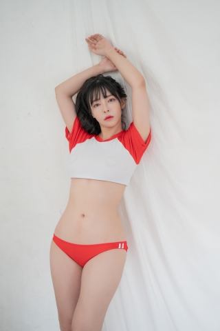 Gym Uniform Bloomers Cosplay Sexy Pants Red Korean Beauty02
