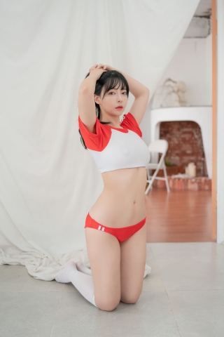 Gym Uniform Bloomers Cosplay Sexy Pants Red Korean Beauty07