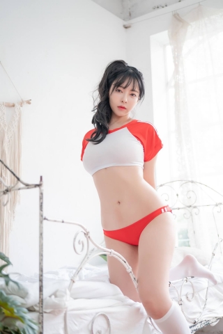 Gym Uniform Bloomers Cosplay Sexy Pants Red Korean Beauty17