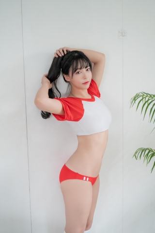 Gym Uniform Bloomers Cosplay Sexy Pants Red Korean Beauty22