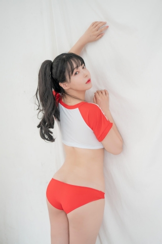 Gym Uniform Bloomers Cosplay Sexy Pants Red Korean Beauty25