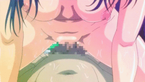 膣内断面付き！マンコをガンガン突かれて子宮にどっぷり中出しされるエロアニメGIF画像1