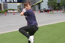 女子アナ三谷紬(25)TBS vs テレ朝の女子アナ野球バットスイング対決で乳揺れがとんでもない事にｗｗ